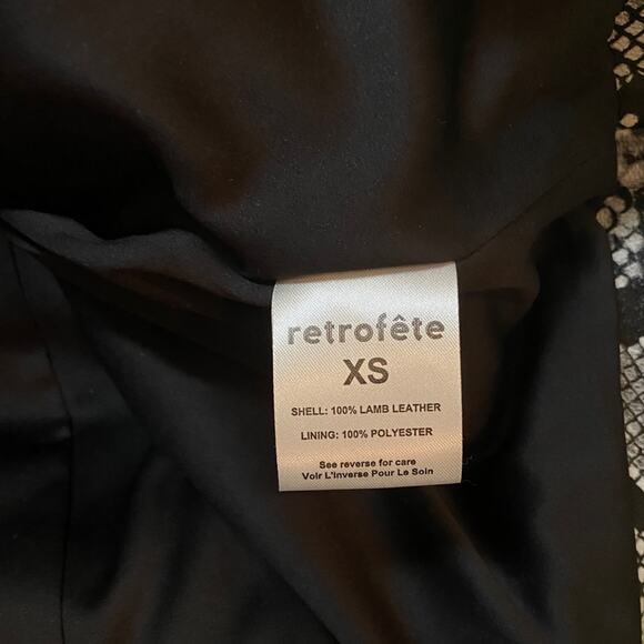 Retrofête Leather Willa Dress in Silver Snakeskin, XS - Picture 11 of 12